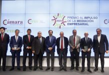 Pascual Ortuño, la Cámara de Valladolid y CIMA reciben el Premio al Impulso de la Mediación Empresarial