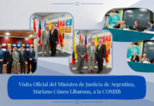 Visita oficial del Ministro de Justicia de Argentina, Mariano Cúneo Libarona, a la COMJIB